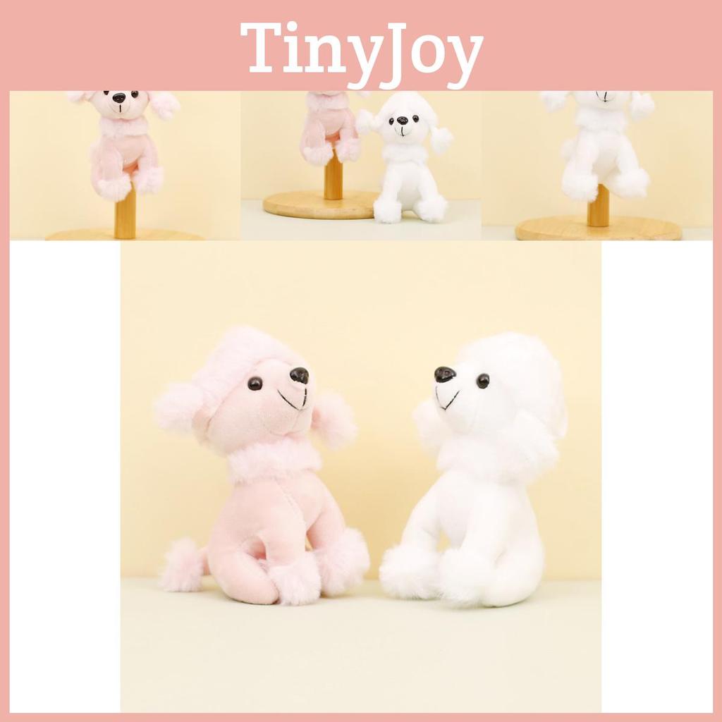 Adorable Plush Poodle Keychain Teddy Dog Charm Bag Accessory Cute Puppy Clip
