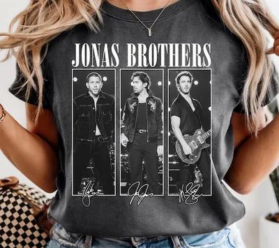 Jonas Brothers Tour 2025 Short Sleeve Charcoal Color Shirt KV39618 Unisex T-Shirt