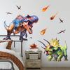 Cartoon Dinosaur Wall Sticker T-Rex Wall Decal Kids Room Decor Cute Animal Self Adhesive Sticker Boys Bedroom Decoration