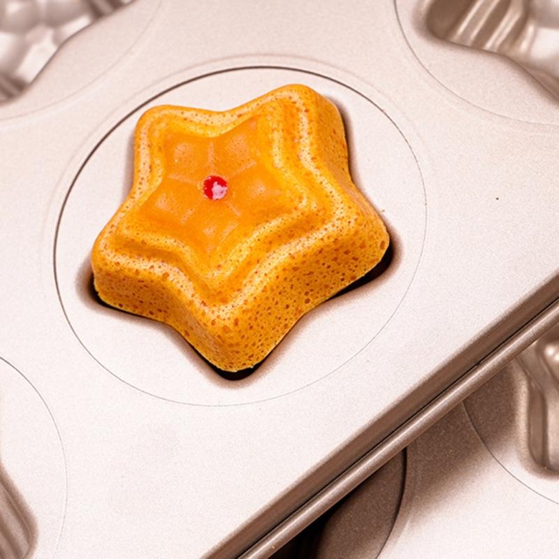 Kuchenform Leicht zu reinigen Dessert Backformen Sternförmiges Kohlenstahlmaterial Kuchenformen Geschenk für Backbegeisterte
