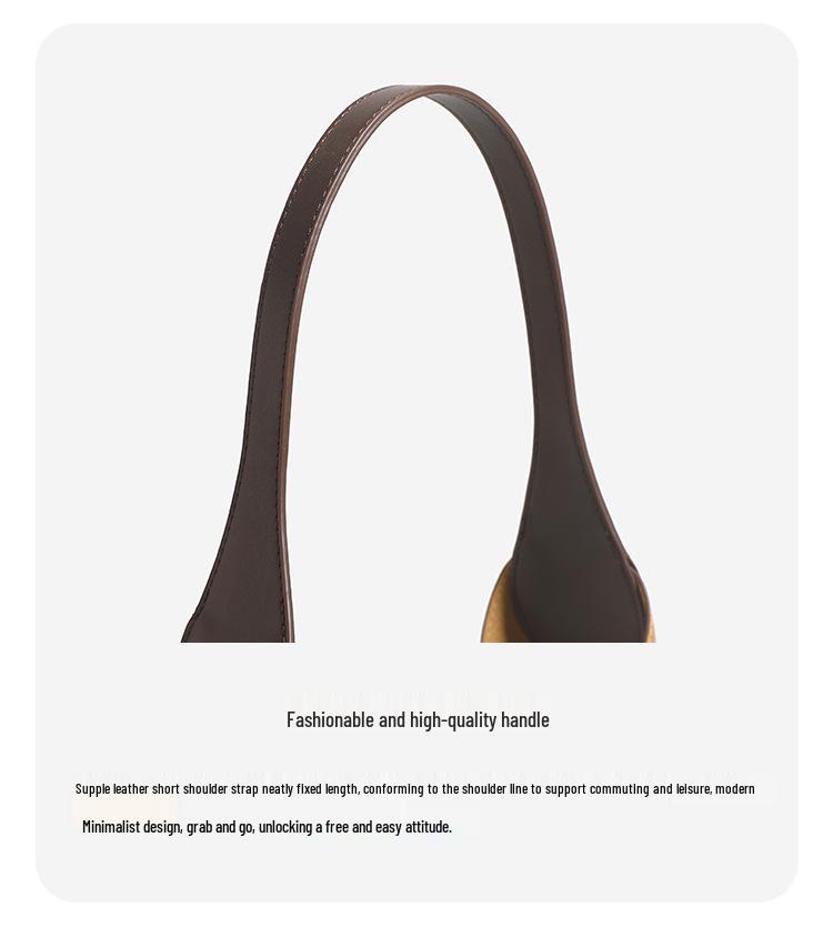 Vintage Suede Hobo Shoulder Bag - Large Capacity, Simple Design for Women