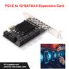 Controller Adapter Workstations Servers SA3112J PCIE Adapter 12 Port 6Gbps PCI-Express X1 To SATA 3.0 Expansion Card