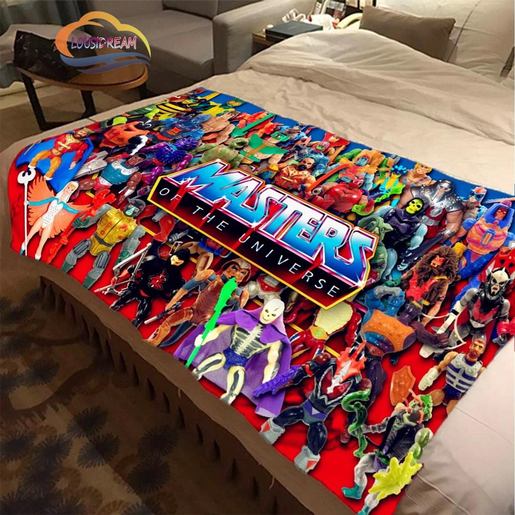 Cartoon Masters of the Universe Wool Blanket Jindian Animation Cashmere  Fashion  Portable Flannel Warm Camping