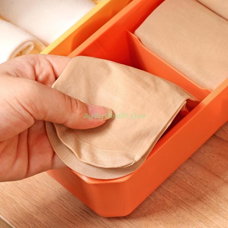 24TE 5 Grids Compartment Divided Drawer Divider Underwear Clothes PP Box