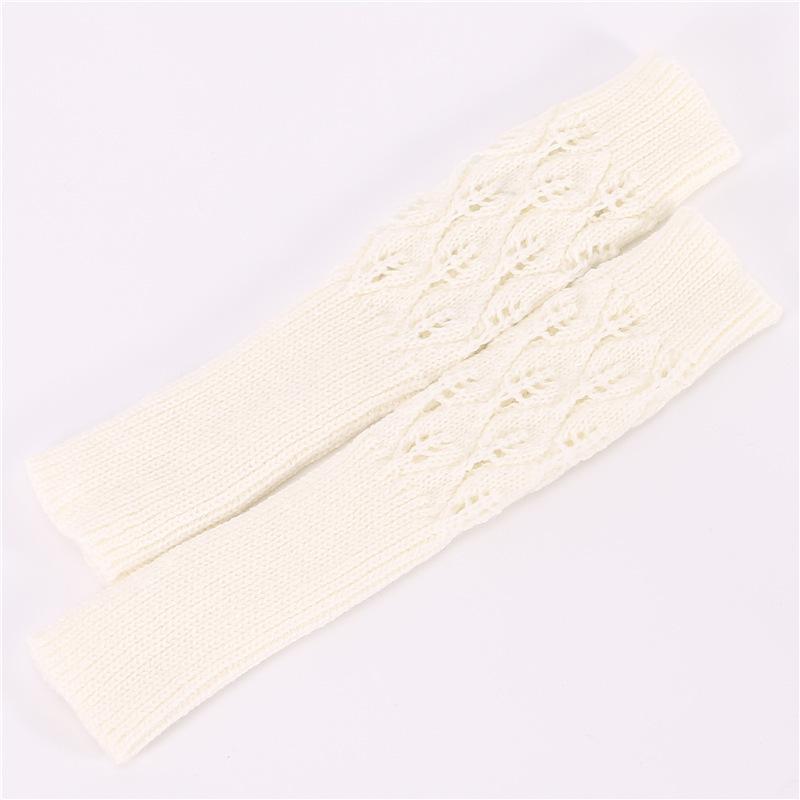 Nové pletené teplé odhalené půlprstové pletené vlněné rukávy na psaní pro muže a ženy na podzim a zimu