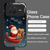Merry Christmas Santa Claus Pattern Tempered Glass Phone Case for OPPO Reno 13 F 12 11 10 Pro Plus Find X8 X3 Lite A94 A58 Cover