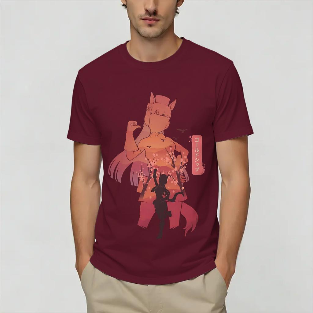 Uma Musume Oguri Cap T Shirt Unisexs Cotton Casual TShirt Crewneck Tees Short Sleeve Clothing Gift