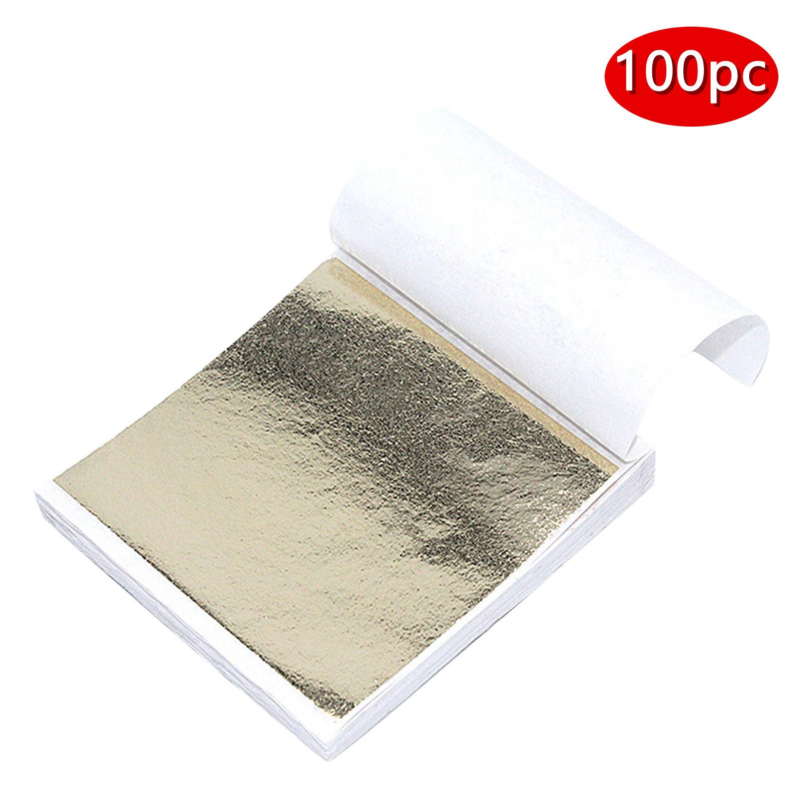 

100 листов имитация золотой фольги, бумага с листьями, позолота, сделай сам, художественная крафт-бумага, украшения для дня рождения, свадьбы, торта, десерта H