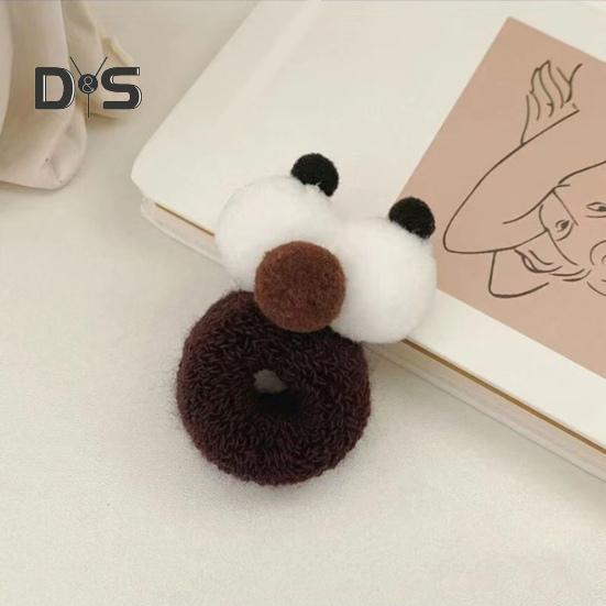 5/10 ks Gumičky do vlasů Velké oči Kreslený tvar Čelenka Cukrová barva Kroužek do vlasů Gumičky do vlasů s dvojitou kuličkou Vysoce elastické Gumičky do vlasů