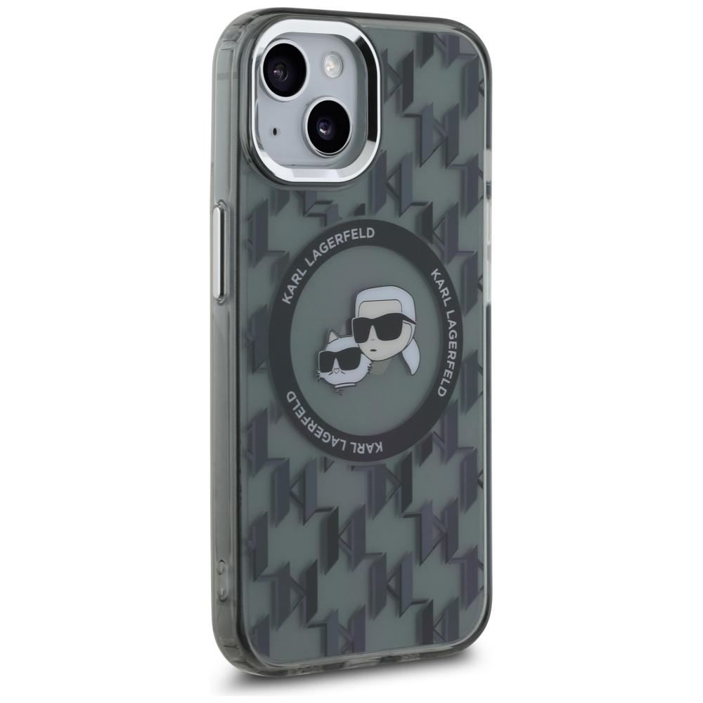 Karl Lagerfeld Klhmp15Mhmckmhk Iphone 15Plus 6.7 Czarny/Black Iml Monogram Karl&Choupette Head Magsafe