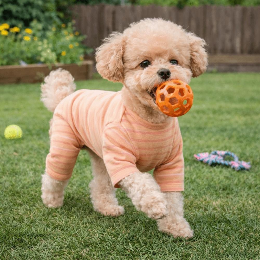 Comfortable Pet Bottoming Shirt Four-legged Dog Pajamas Dog Striped Jumpsuit  Belly Protective