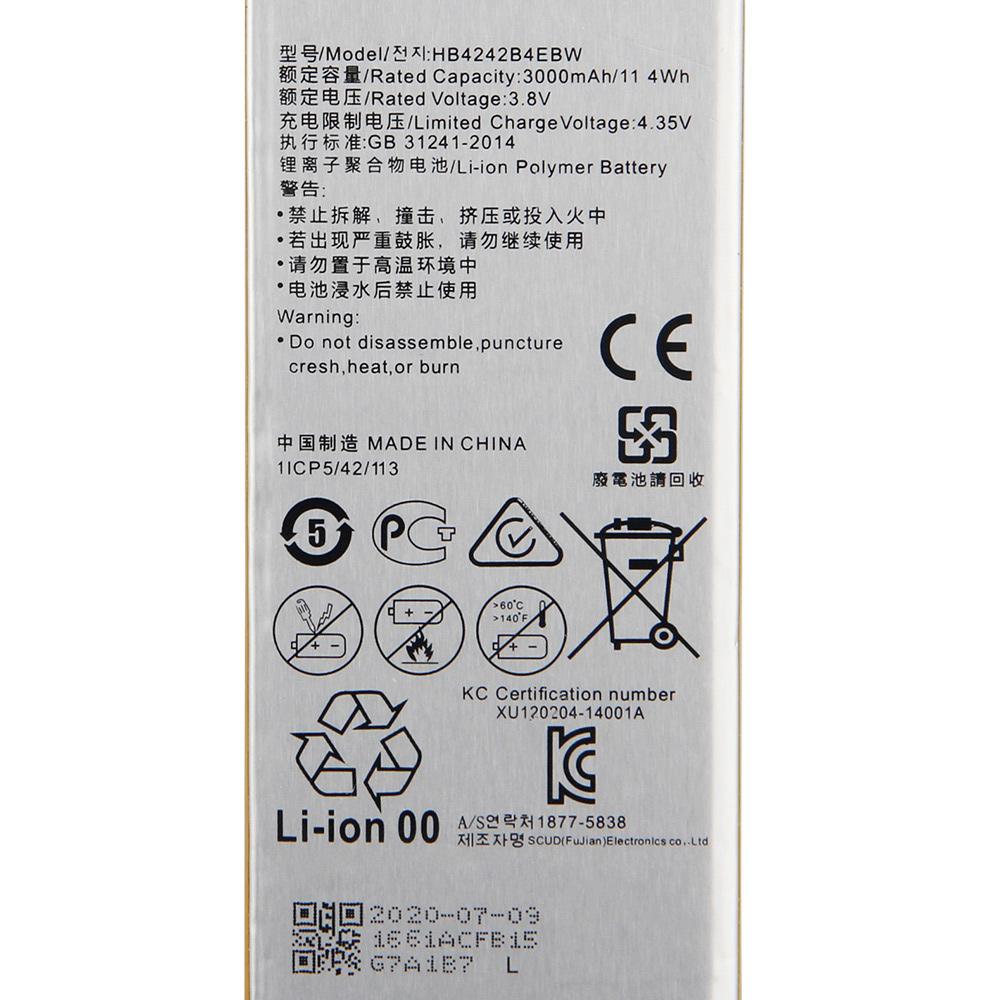 New Replacement Battery HB4242B4EBW For Huawei Honor 6 4X H60-L01 H60-L02 H60-L11 H60-L04 3000mAh