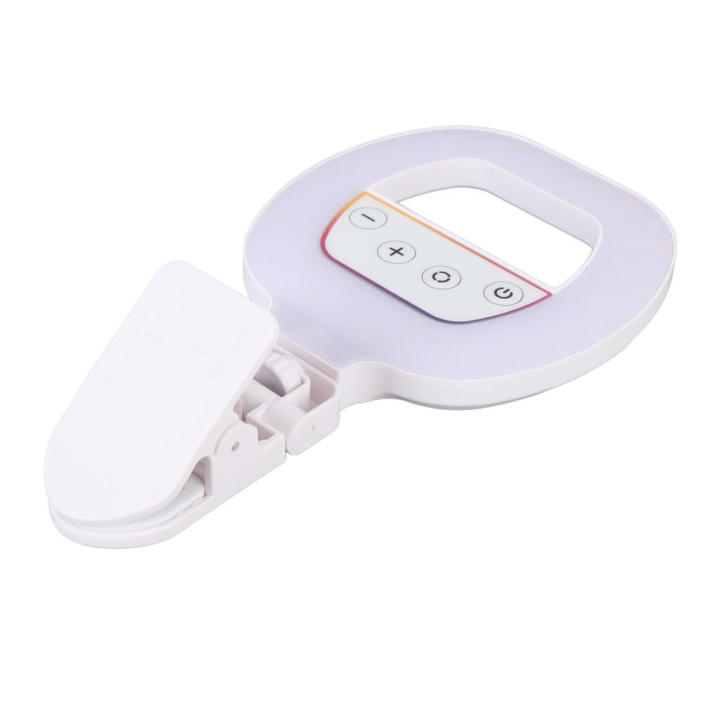 RGB Video Light with Clip 3 Color Temperature 5 Brightness Settings Rechargeable 2700-6500K CRI Ra95