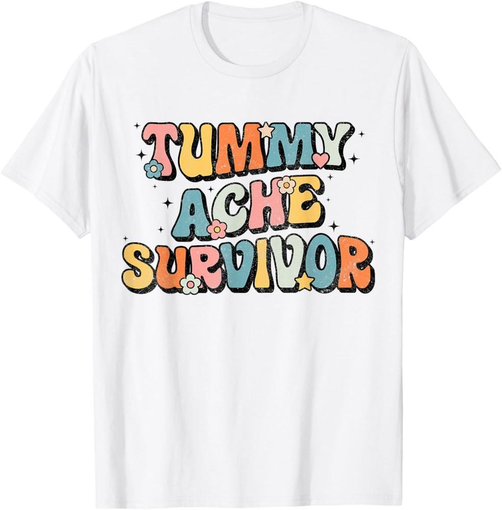 Tummy Ache Survivor Stomach Ache Retro Vintage T-Shirt Unisex T-Shirt S