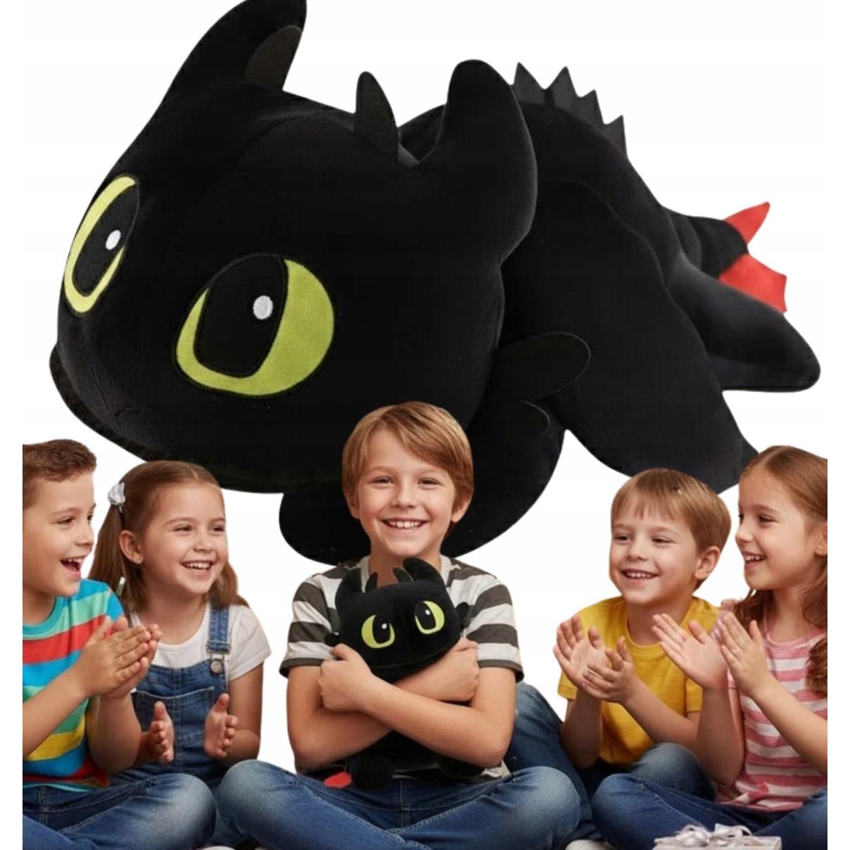 How to Train Your Dragon Toothless Plush Pillow Soft Stuffed Animal Kids Cushion Nap Pillow Anime Movie Gift