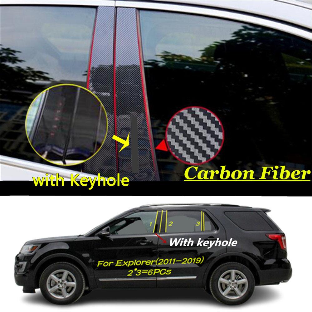 For Ford Explorer 2002- -2024 Car PC Material Pillar Post Cover Door Trim Window Molding Sticker Plate Accessories