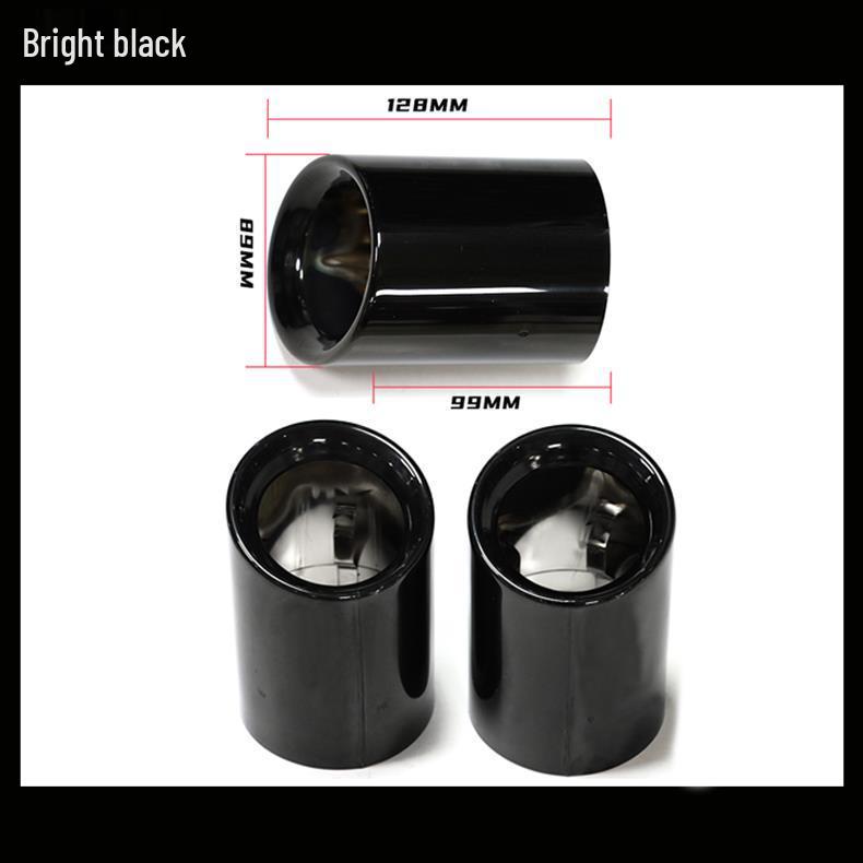 Black Round Tailpipe Cover for BMW X3/X4 G01/G02 - No Damage Installation