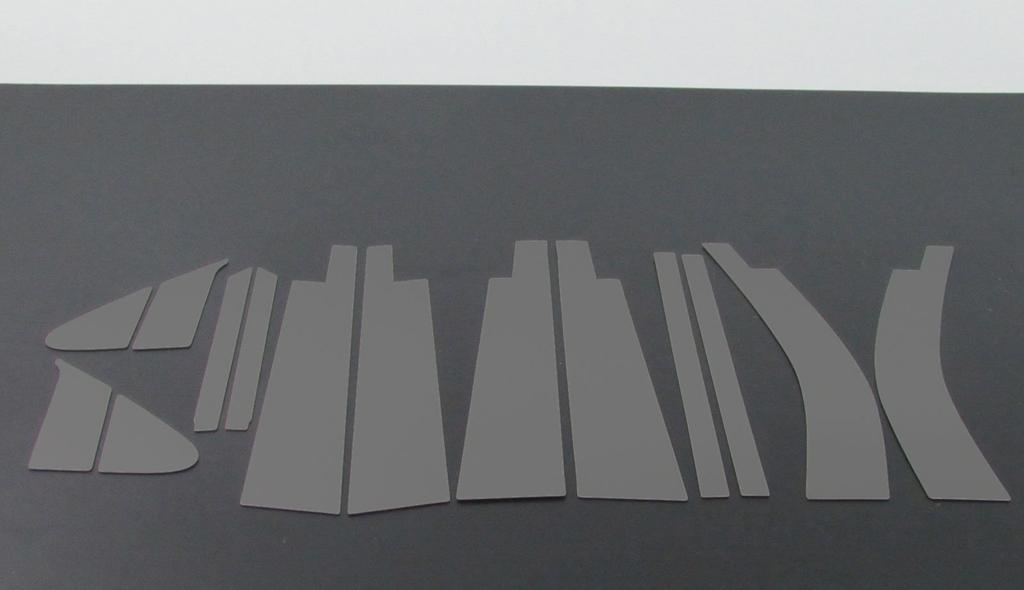 BRIGHTZ Finish Stainless Steel Black Plated Pillar Panels with Visor for Wagon R Stingray MH23S Compatible with and 23 Wagon and Stingray Ultra-Mirror