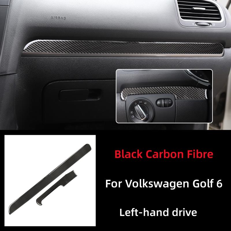 For Volkswagen Golf 6 Gti R MK6 2008-2012 Carbon Fiber Center Console Dashboard Cover Protection Trim Sticker Car Accessories