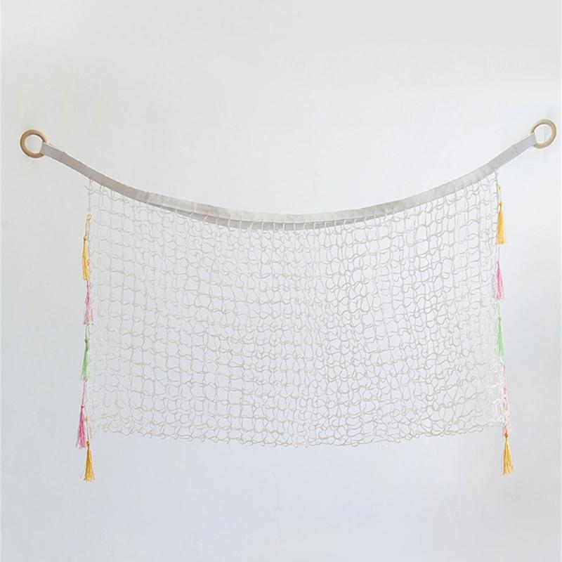 Handcrafted Cotton Toy Hammock  Stuffed Animal Net Holder Durable Toy Hammock for Space Saving Organization