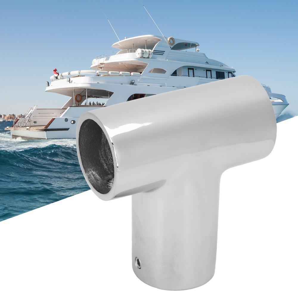 316 Stainless Steel Pipe Connector Polished Deck Hand Tee  Marine Yacht Boat Deck Railing