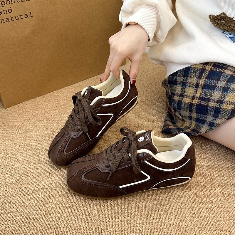 Spot version~ Thick sole inner height increase retro German training shoes women's 2025 autumn new Korean sports and leisure shoes soft sole