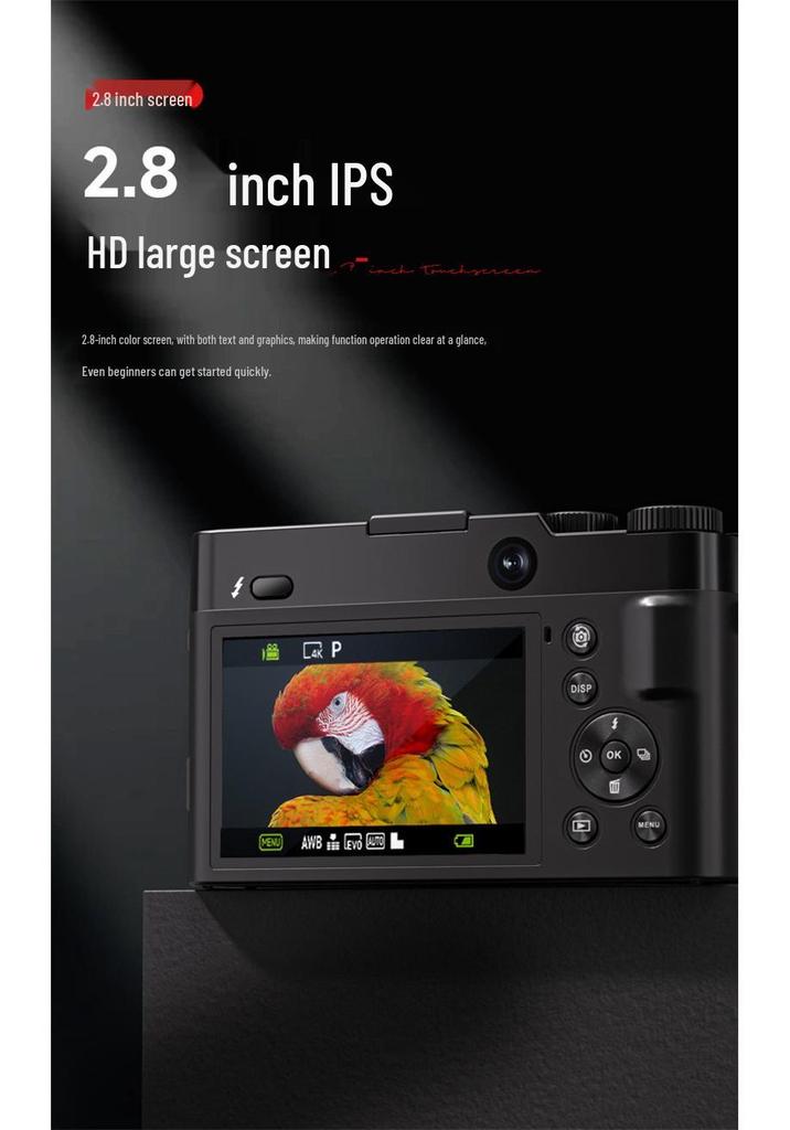 Entry-Level DC218 Student Mirrorless DSLR with 64MP HD Digital Camera
