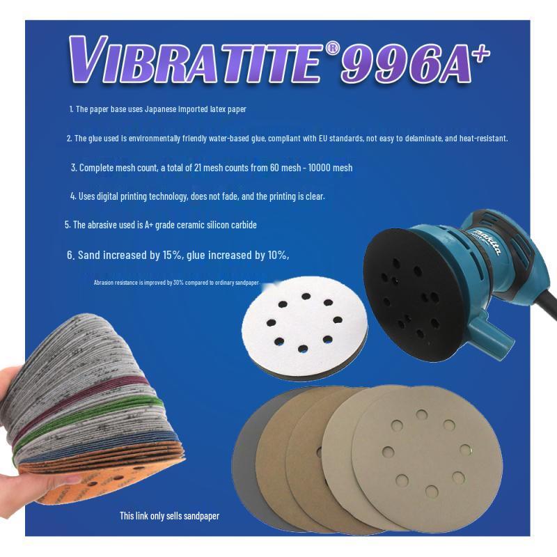 VIBRATITE 996A+ 5-inch 8-Hole Sanding Discs