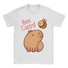Funny Capybara With Ufos Tshirts Unisex Unisex Unique Cotton Tee Shirt Round Collar Short Sleeve T Shirt Gift Tops