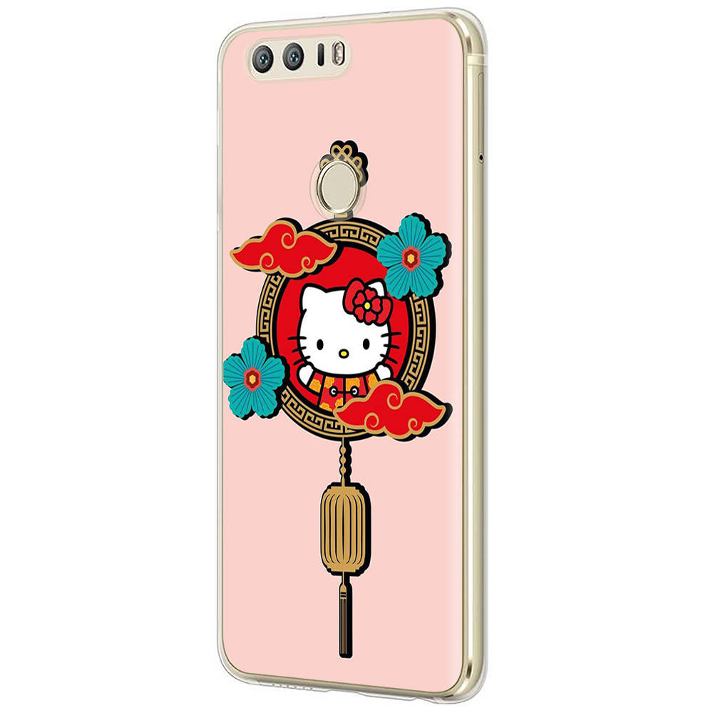 KT62 Cute Hello Kitty Case for Samsung A04 A14 A23 A34 A54 M23 M33 M52 M53 Realme 10 9 C30S C35 C55 VIVO Y02S Y21 Y33S Y51 X80 Pro Clear Cover