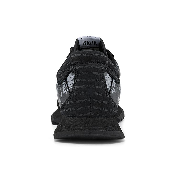 Kappa Leather Fabric Sports Fashion Series Retro Wear-Resistant Non-Slip Low-Top Casual Shoes Unisex Casual Shoes Black KPCBGMM78C-990B