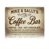 1pc Custom Vintage Coffee Bar Metal Sign 8x12 Inch Waterproof Decor