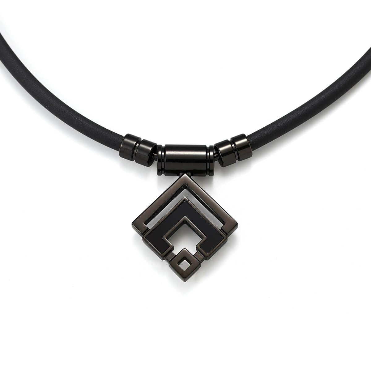 

Magnetic Necklace TAO Necklace ARAN Gloss Black 3L Size Popular [Colantotte] Men s