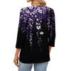 343/4 Sleeve Shirts For Women Cute Print Graphic Tees Blouses Casual Plus Size Basic Tops Pullover
