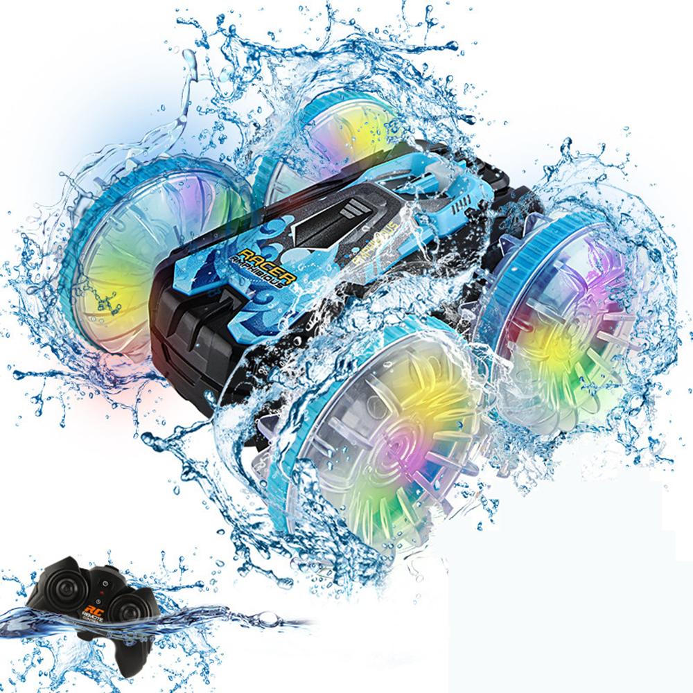 

YL-92 2.4G Remote Stunt Rotating RC Car Xmas Toy Car Gift with Light for Kids Green