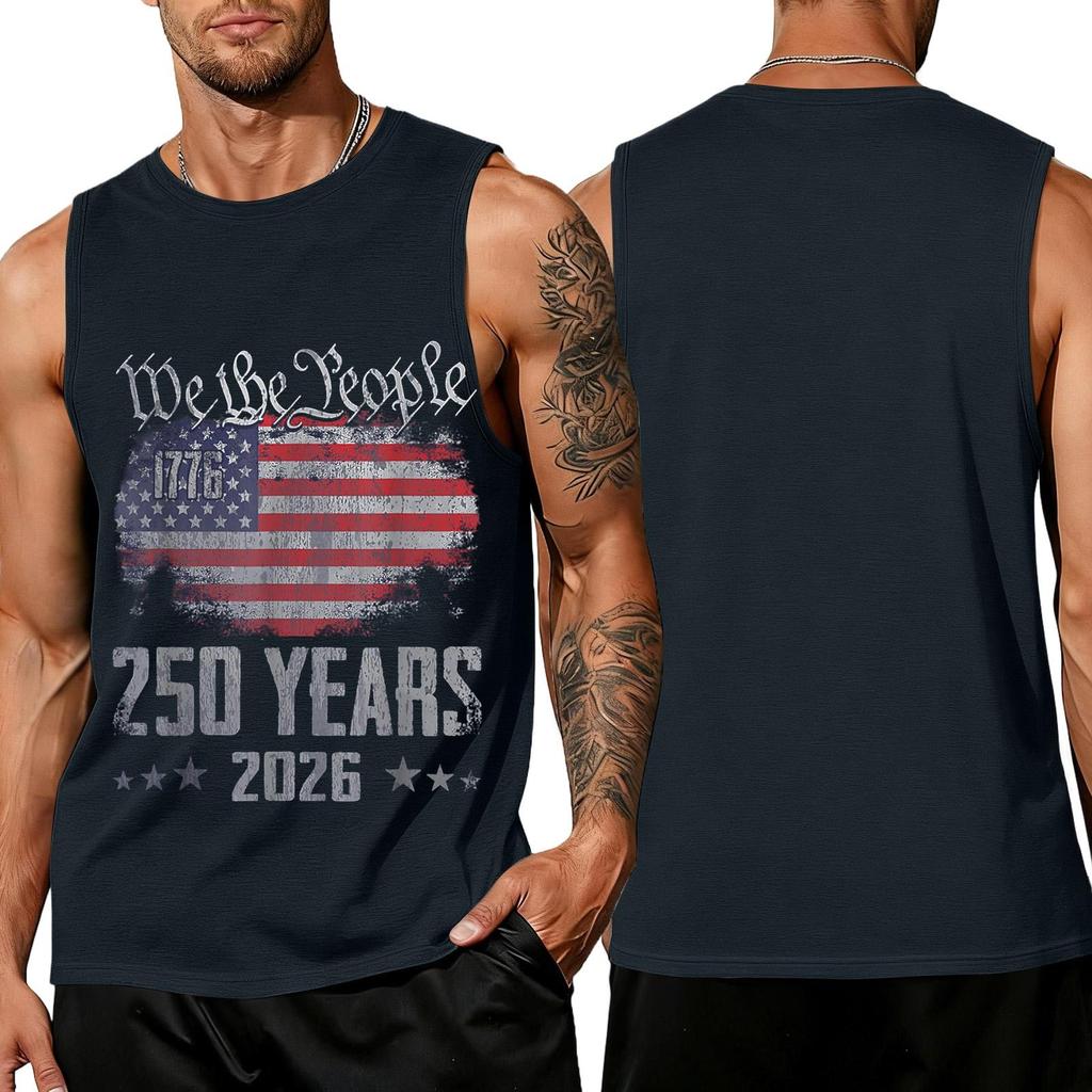 Men's Sleeveless Tank Top Loose Fit Casual Summer Vest Lightweight Breathable Fabric Comfortable Daily Wear