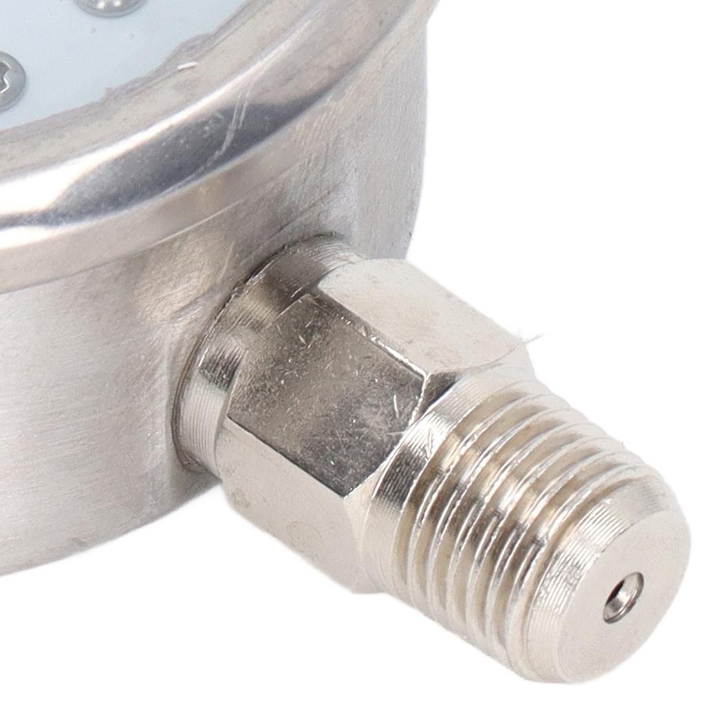 Vacuum Pressure Gauge YN-60 Dual Scale Pressure Gauge Meter 1/4in NPT Dual Scale Stainless Steel Test Meter for Water Oil