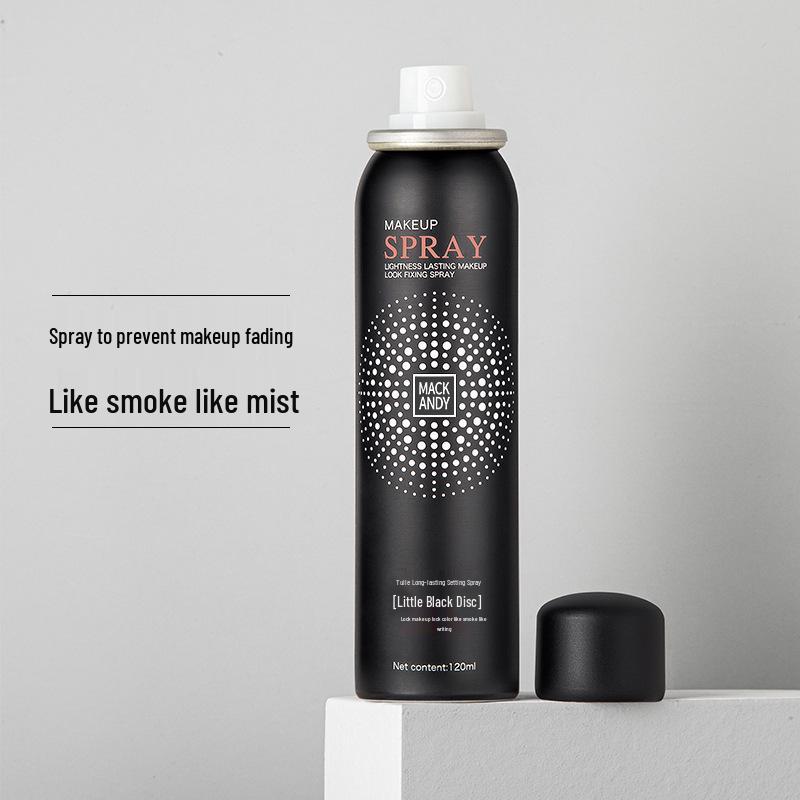 Mark Andy Matte Black Vinyl Setting Spray: Long-Lasting, Smudge-Proof, Moisturizing Makeup Primer