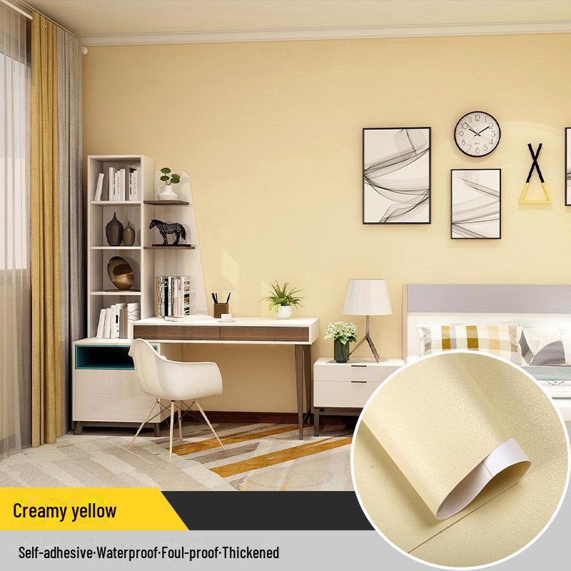 Self-Adhesive Solid Color PVC Wallpaper for Bedroom and Home Décor