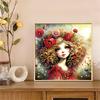 Little Girl Partial DIY Irregular Drill Crystal Painting Art Craft for Adults/Beginners Gift Idea Home Decor 11.81x11.81inch