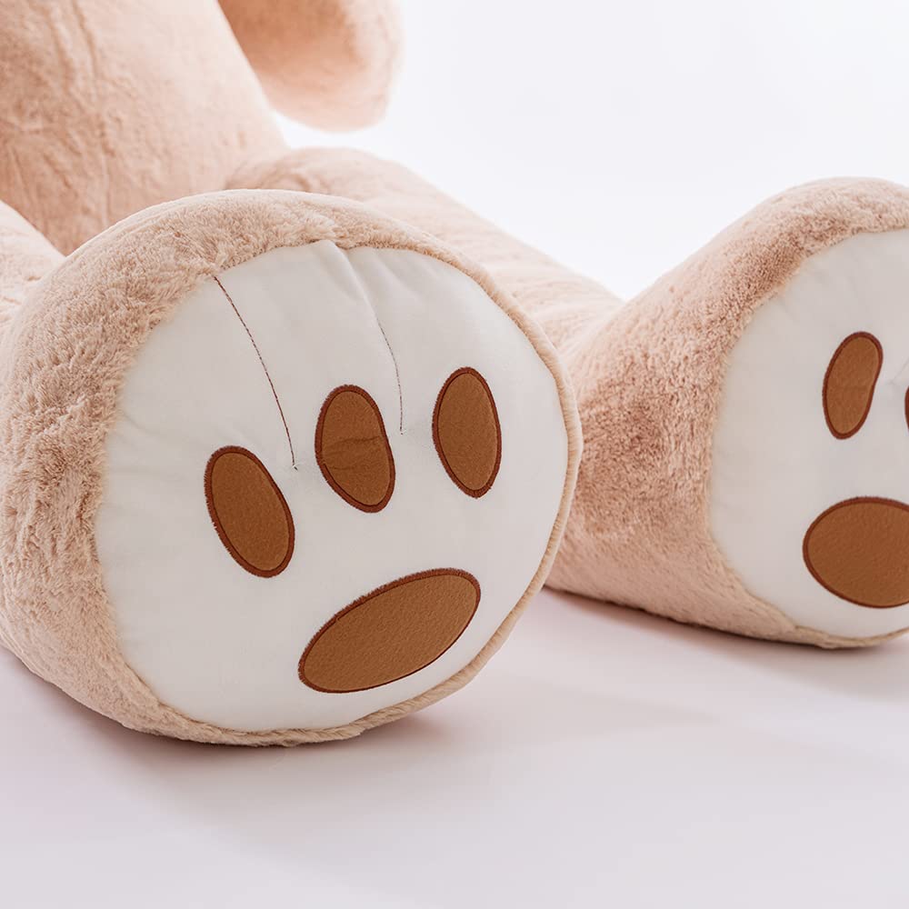 MIXUS Large Plush Plush Large Teddy Decoration Bear/Teddy Bear/Huggable Pillow/Giant Toy/Extra Bear/Gift/Celebration/Store (Light Brown, 100cm)