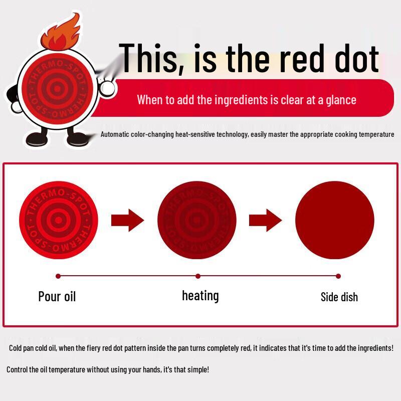 Supor Titanium Non-stick Wok with Fire Red Dot Indicator