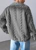 2026 Women's Solid Color Casual Zipper Cardigan with Stand Collar Fleece Jacket