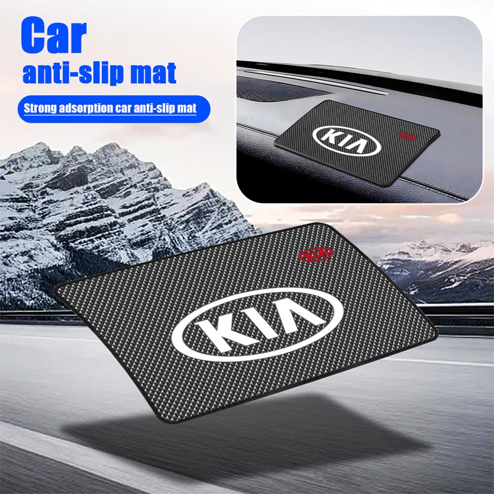 2026 Hot Car Sticker Car Emblem Non-slip Mat Dashboard Adhesive Anti Slip Pad Holder For KIA Rio Ceed Sportage Cerato Soul Soren