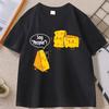 Fun and Cute Cheese Print Tshirt for Women Casual Shortsleeved Round Neck Soft Street Style Tshirt Graphic T Shirts Y2K Top
