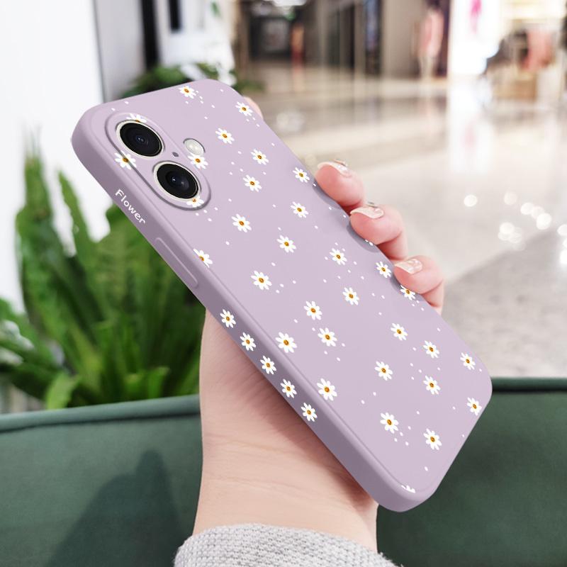 Floral Daisies Phone Case For iPhone 17 17 Air 16 16e 15 14 13 12 11 X XR XS Plus Pro Max Mini Silicone Cover