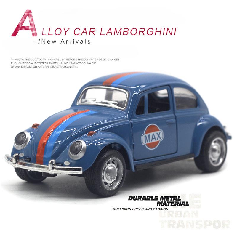 1: 32 Alloy Beetle Racing Car Model High Simulation Diecasts Toy Pull Back Vehicles Decoration Toys for Childrens Birthday Gift