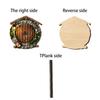 Weather Resistant Patio Accents Mini Fairy Door, Wooden Miniature Garden Welcome Gnome Handcrafted Home Decor House Accessories for Outdoor