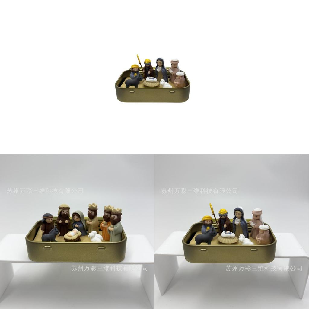 Festive 3d Printed Christmas Ornament Set With Pla Material For Home Decoration Gift