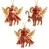 Shining Goat Pendant Acrylic Animal Hanging Decoration Christmas Tree Ornament  Holiday Party Decor